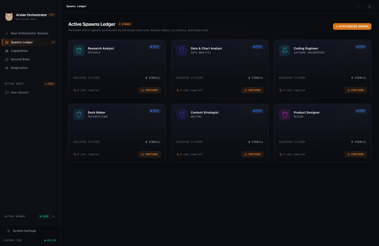 Your specialist team, in dark mode.